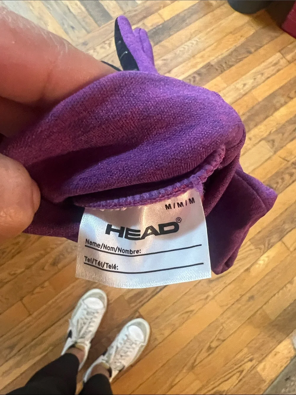 Head Kids Purple Gloves  with Pink Logo